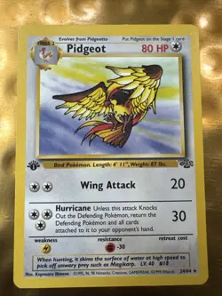 1999 Pokemon TCG Pidgeot Card 24/64 Regular 1st Edition Rare - Image 1