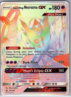 Dawn Wings Necrozma GX 161/156 SM - Ultra Prism - Pokemon Card - NM - Image 1