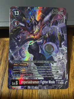 Imperialdramon Fighter Mode Digimon Game Foil Trading Card Alternate (BT20-020) - Image 1