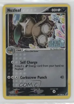 Nuzleaf Reverse Foil Pokemon EX Crystal Guardians #39 2006 - Image 1