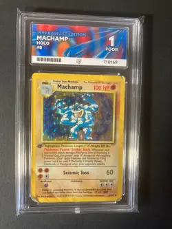 Pokemon TCG Machamp 8/102 1st Edition Vintage 1999 WOTC Base Set Holo Ace 1 - Image 1
