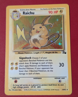 Pokemon TCG - Raichu - 14/62 HOLO - Fossil EXC/NM - Image 1
