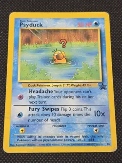 2000 Pokemon Black Star Promo League #20 Psyduck Toploader Rigid Sleeve - Image 2