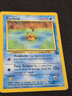 2000 Pokemon Black Star Promo League #20 Psyduck Toploader Rigid Sleeve - Image 4