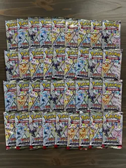 Pokemon TCG Prismatic Evolutions 36 Factory Sealed Booster Packs! Same as Box! - Image 1