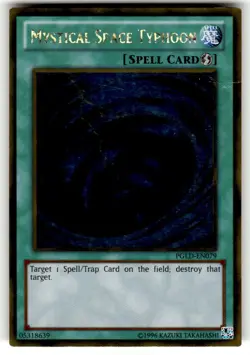 Yu-Gi-Oh! Mystical Space Typhoon PGLD-EN079 Gold Rare Unlimited Near Mint NM - Image 1