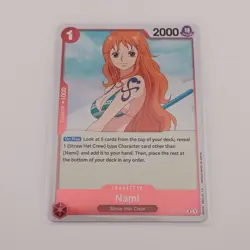 PRE ERRATA Nami - Romance Dawn Rare (OP-01) Foil One Piece TCG English NM - Image 1