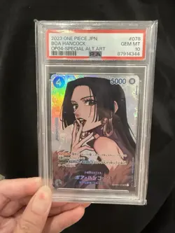 Boa Hancock One Piece 2023 Holo OP04 SR Special Alt Art Japanese OP01-078 PSA 10 - Image 1