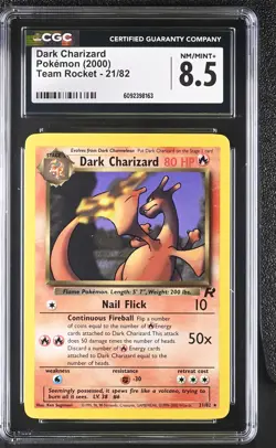 CGC 8.5 Dark Charizard 2000 Team Rocket 21/82 Pokemon Card - Image 1