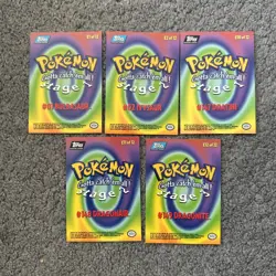 Nintendo Topps Pokemon Cards First Movie E1 to 12 x5 Cards TV Animation 1999 - Image 2