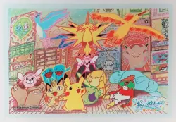 Moltres Zapdos Articuno Pikachu - Pokemon Center Clear Card From Japan - Image 1