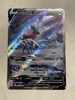 2023 Pokemon EN Suicune V Ultra Rare Full Art Holo GG38/GG70 Crown Zenith NM - Image 1