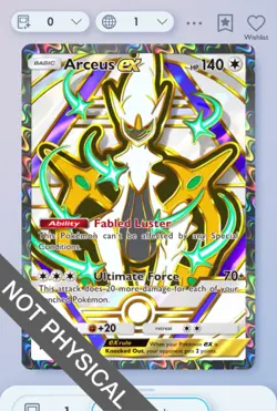 Pokemon TCG POCKET - Arceus Full Art 2⭐, Deluxe EX, English - Image 1