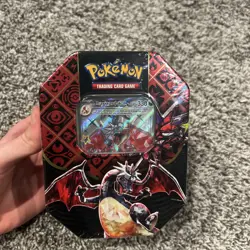 Pokemon TCG Scarlet & Violet Paldean Fates Shiny Charizard ex Tin New Sealed - Image 1