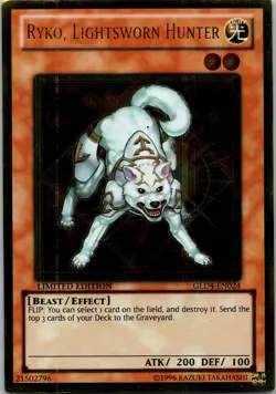 Yugioh Ryko, Lightsworn Hunter GLD4-EN024 Limited Edition Gold Rare NM - Image 1
