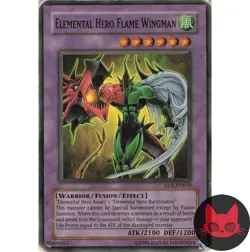 Yugioh Elemental HERO Flame Wingman DP1-EN010 Super Rare HP - Image 1