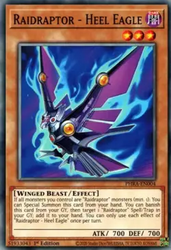 Raidraptor - Heel Eagle - PHRA-EN004 - Common - 1st Edition - Yugioh - Image 1