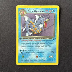 Dark Gyarados Holo 8/82 1st Edition Team Rocket Pokemon Card Damaged - Image 2