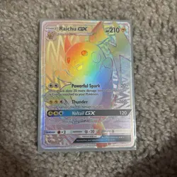 Raichu GX Secret Rare Pokemon card from the Shining Legends set. - Image 1