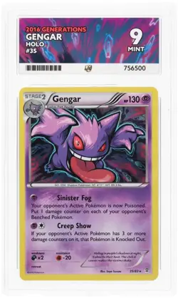 Gengar 35/83 Generations Holo 2016 Pokemon Ace 9 Graded Card - Image 3