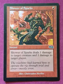 Magic The Gathering URZA'S SAGA SHOWER OF SPARKS red card MTG - Image 1