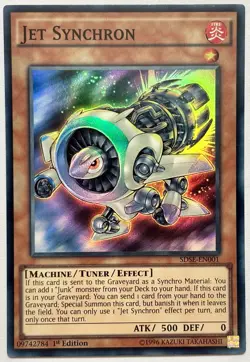 SDSE-EN001 Jet Synchron - Super Rare 1st Edition Lightly Played YuGiOh Card - Image 1