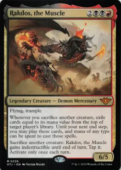 MTG Rakdos, the Muscle Normal NM Outlaws of Thunder Junction OTJ Magic 226 - Image 1