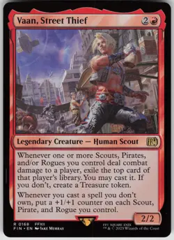 MTG Vaan, Street Thief Normal NM FINAL FANTASY Magic 168 - Image 1