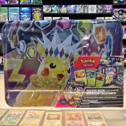 Pokemon TCG 2024 Fall Collector Chest Pikachu Tin Box Factory Sealed - Image 1