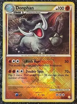 Pokemon TCG Donphan 40/123 League Promo Cross Hatch Holo 2010 LP - Image 2
