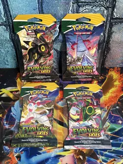 Pokemon Evolving Skies Sleeved Booster Pack Complete Art Set - Image 1