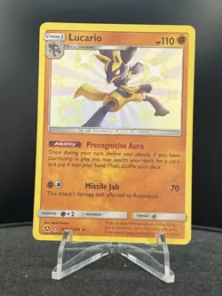 Pokemon TCG Lucario SV22/SV94 Hidden Fates Shiny Baby Holo Rare - NM - Image 1