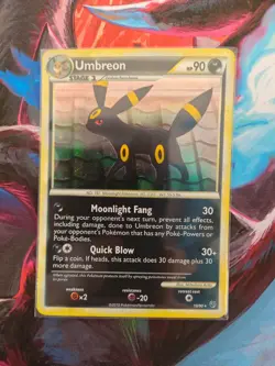 Pokemon TCG Undaunted Umbreon Holo Rare NM 10/90 - Image 1