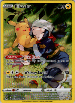 Pikachu TG05/TG30 Ultra Rare Pokemon TCG Lost Origin Trainer Gallery NM - Image 1