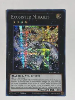 Yu-Gi-Oh! TCG Exosister Mikailis MP23-EN256 Prismatic Secret Rare LP - Image 1