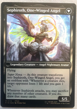 MTG Final Fantasy Prerelease Promo Foil Sephiroth Fabled Soldier (NM) - Image 2