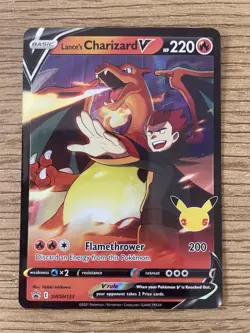 Lance's Charizard V SWSH133 Black Star Promo | Celebrations | Mint | Pokemon TCG - Image 1
