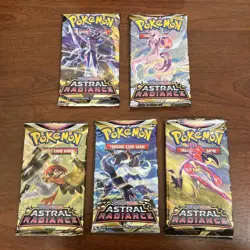 Pokemon TCG Astral Radiance Booster Pack New & Sealed x5 Art Set - Image 1