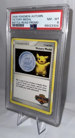 2008 Pokemon Victory Medal - Battle Road Promo Trainer - PSA 8 NM-MT - Image 3