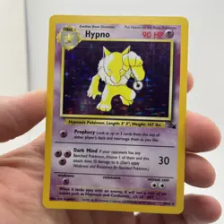 Pokemon TCG Hypno 8/62 Fossil Unlimited Holo Rare Condition - Image 1