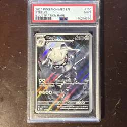 2025 POKEMON MEG EN-MEGA EVOLUTION ILLUSTRATION RARE #150 STEELIX PSA 9 - Image 3