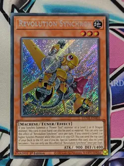 YUGIOH Revolution Synchron, Secret Rare 1st Edition, DUNE-EN002. - Image 1