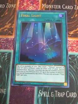 Yu-Gi-Oh! Final Light SAST-EN090 Ultra Rare 1st Edition NM Missing Ink Dot - Image 1