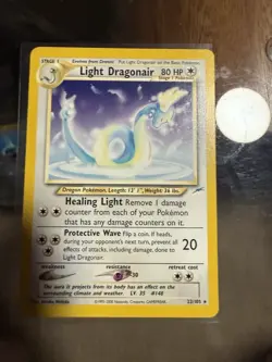 Pokemon TCG Light Dragonair Neo Destiny 22/105 Non-Holo Rare Card NM - Image 1
