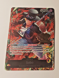 One Piece Card Game Carte 2nd Anniversary Holo Sabo ST13-001 L Alt English Neuf - Image 1