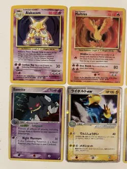Vintage Pokemon Holo Rares Card Lot Of 6 WOTC 1999-2006 Moltres HP/DMG Various - Image 2