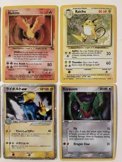 Vintage Pokemon Holo Rares Card Lot Of 6 WOTC 1999-2006 Moltres HP/DMG Various - Image 3