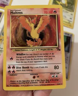 Vintage Pokemon Holo Rares Card Lot Of 6 WOTC 1999-2006 Moltres HP/DMG Various - Image 4