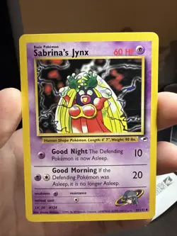 Pokemon TCG Sabrina's Jynx Gym Heroes Card 59/132 Unlimited - Image 1
