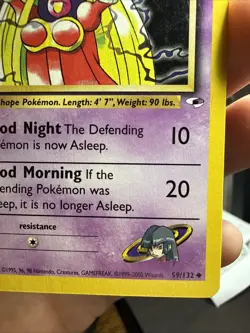 Pokemon TCG Sabrina's Jynx Gym Heroes Card 59/132 Unlimited - Image 3